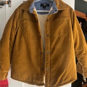 7 For All Mankind Tan Corduroy Shirt Jacket